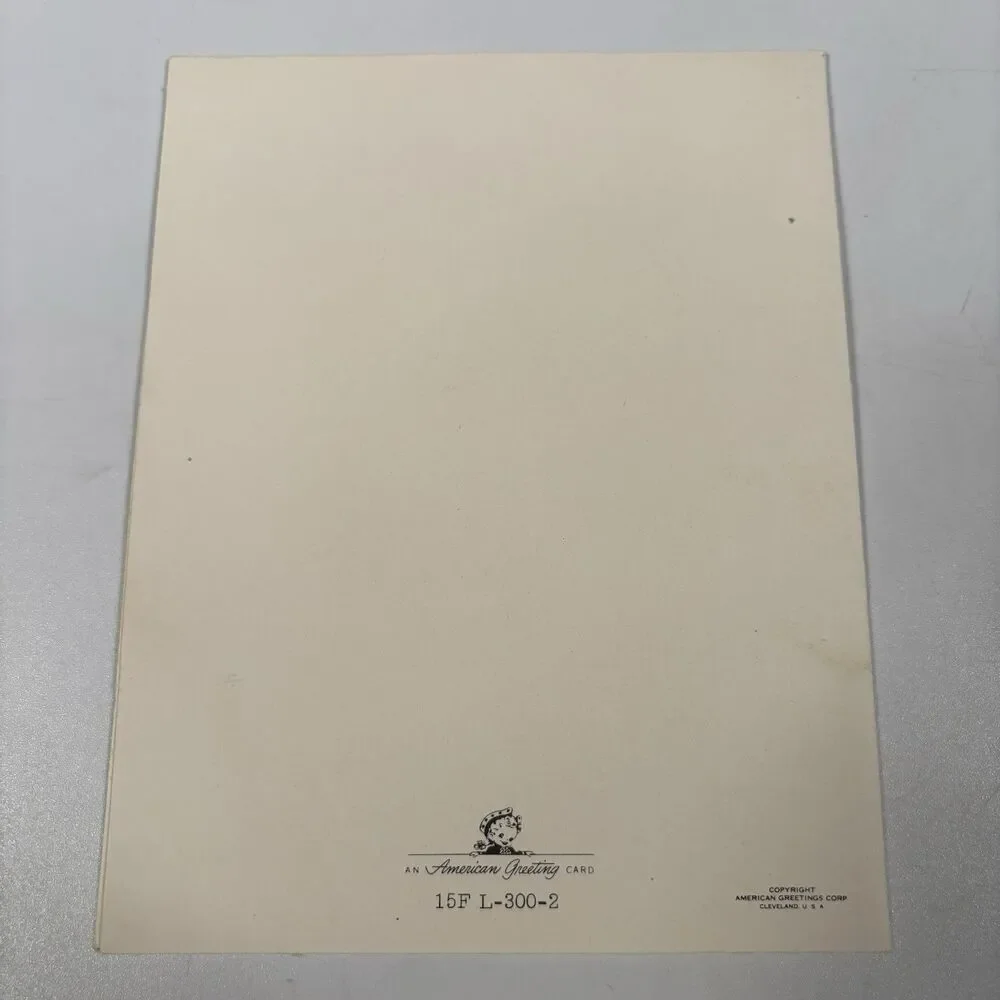 Vintage Father’s Day Greeting Card Yellow Rose American Greetings 1956 Envelope